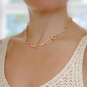 Paperclip necklace choker clearance