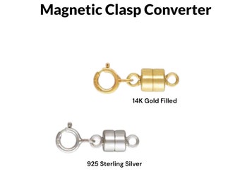 Magnetic Jewelry Clasp, Magnetic Clasp Converter, Bracelet/Necklace Magnet Clasp for Jewelry, Extender Clasp Magnet, Silver 14K Gold Filled