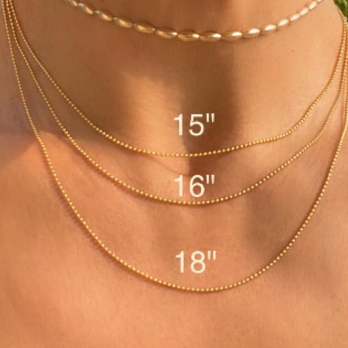 Gold Ball Chain Necklace Gold Bead Ball 