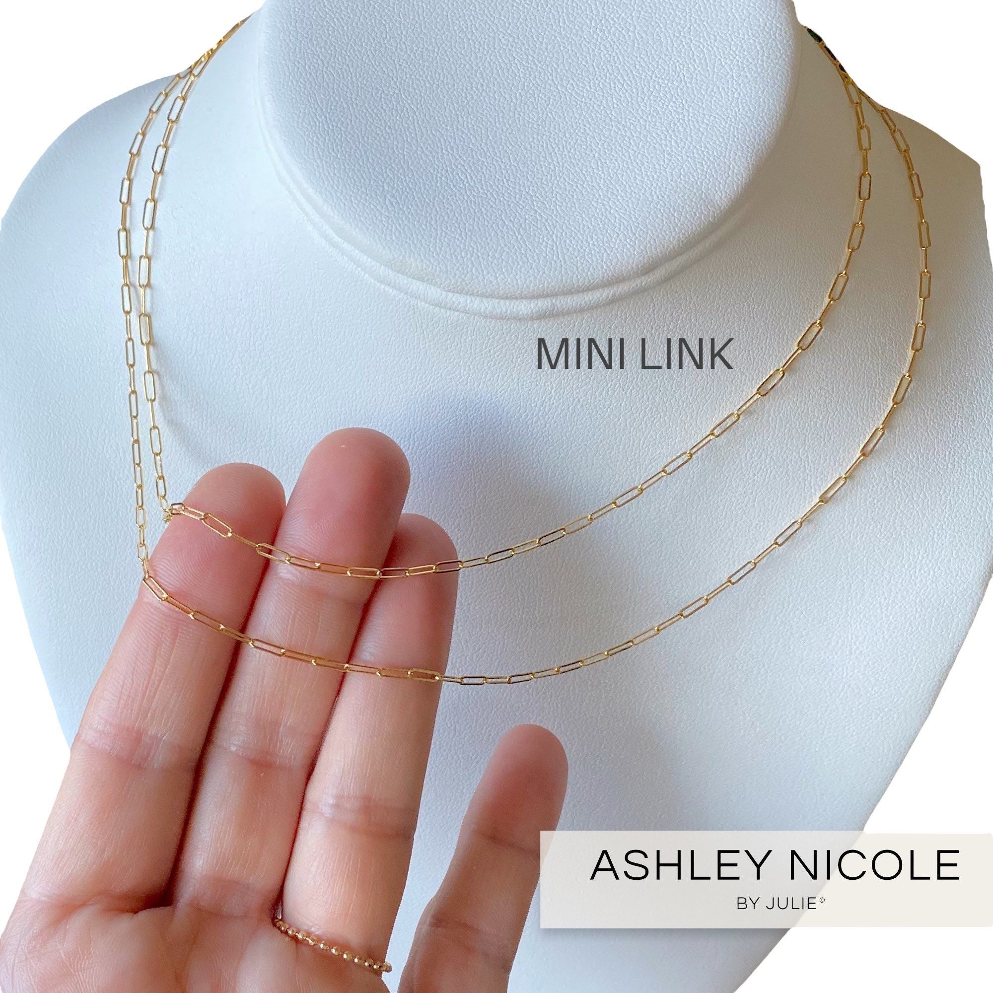 17'' 24K Gold Filled Thin Paper Clip Cable Necklace Chain, Layering Cable  Chain Dainty Necklace, For Pendant Charm Necklace Making WA-744