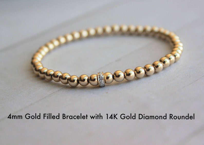 Gold Bead Bracelets 14K Gold Filled Gold Beaded Stack Etsy