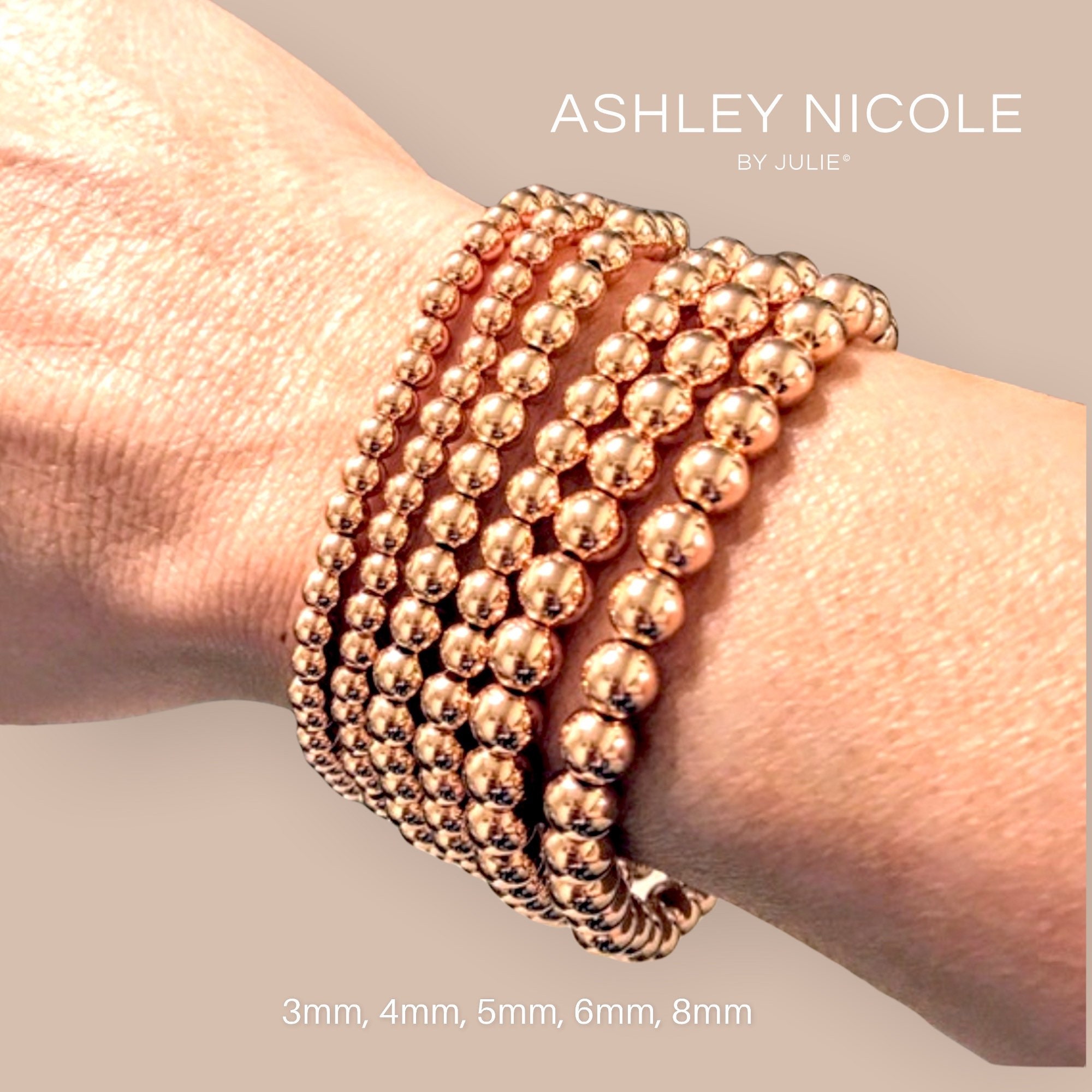 D shaped Supple Bracelet, Rose Gold