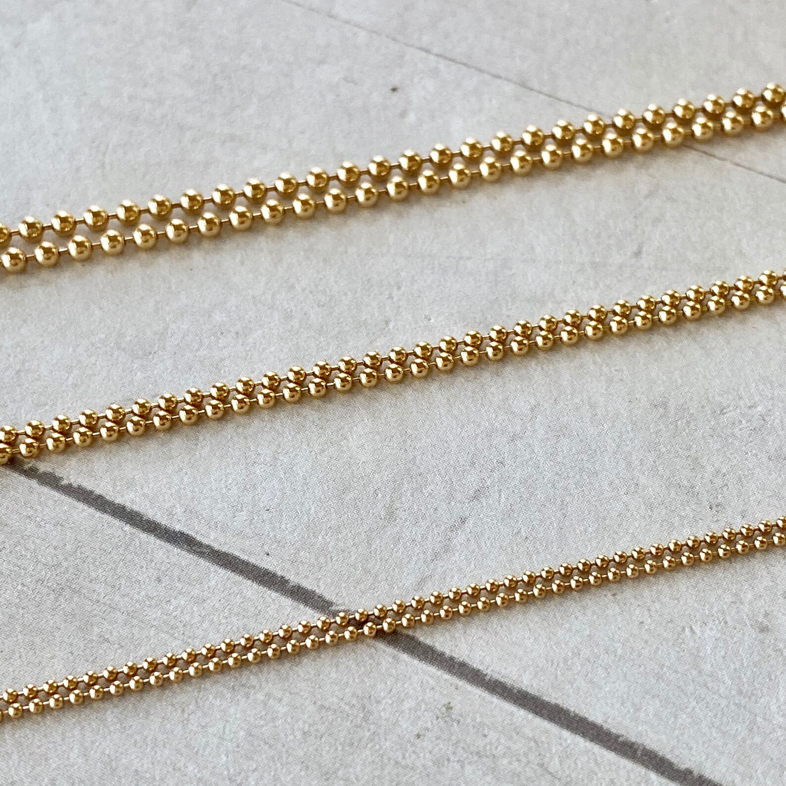 Gold Ball Chain Necklace Silver Ball Chain Necklace Beaded Etsy