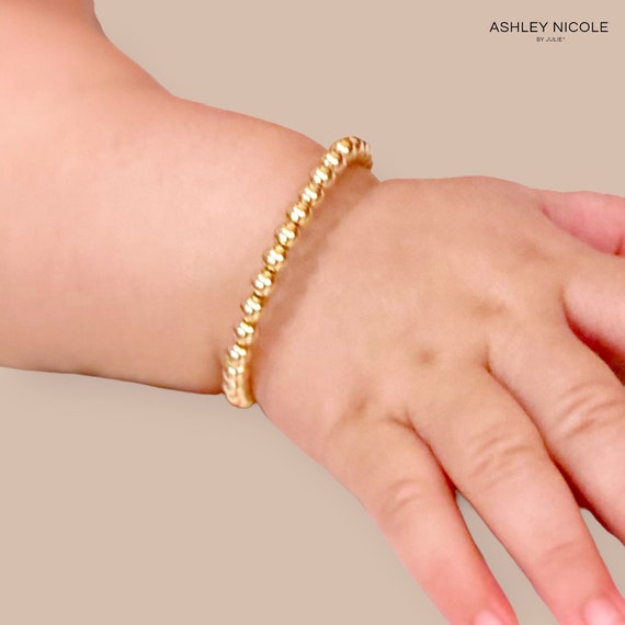 Personalized Gold Baby Bangle | Shop Mountain Moverz