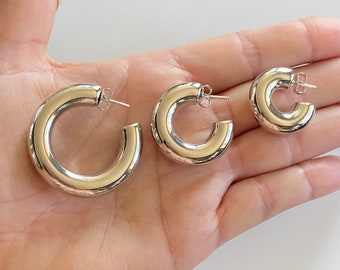 Engraved Hoop Earrings 925 Sterling Silver Engraved Hoops