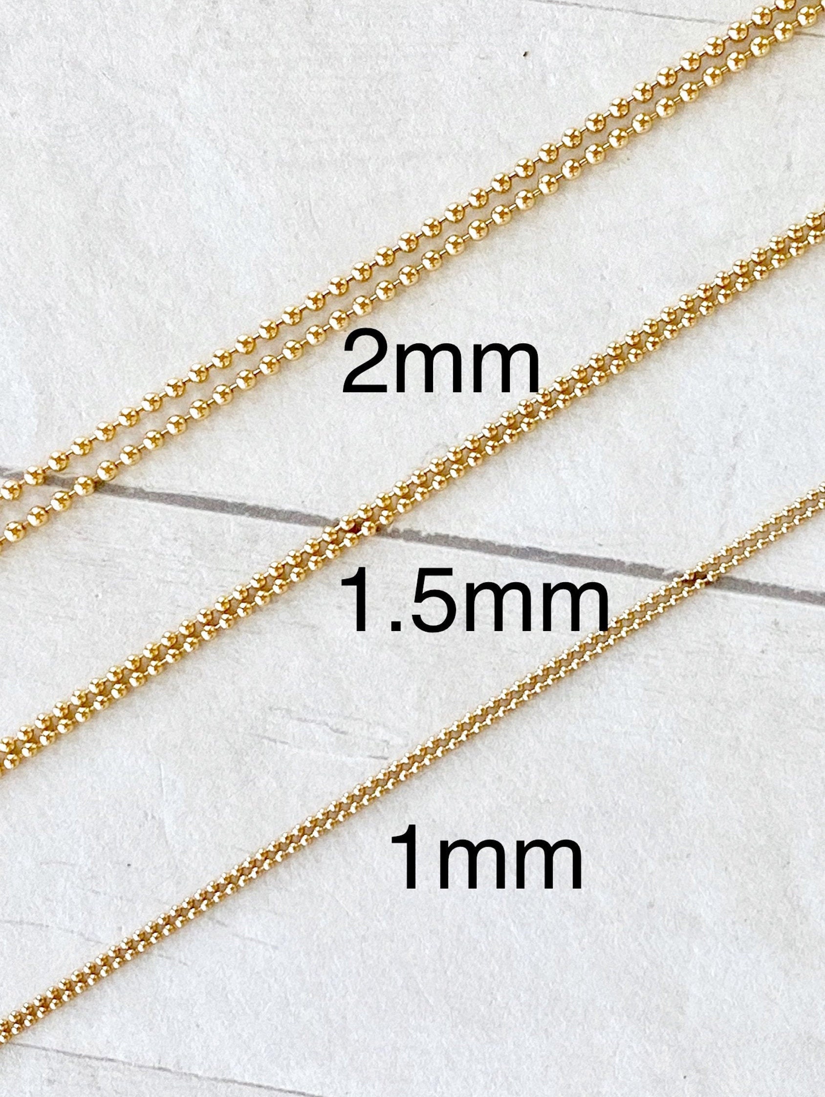 Gold Ball Chain Necklace Silver Ball Chain Necklace Beaded Etsy