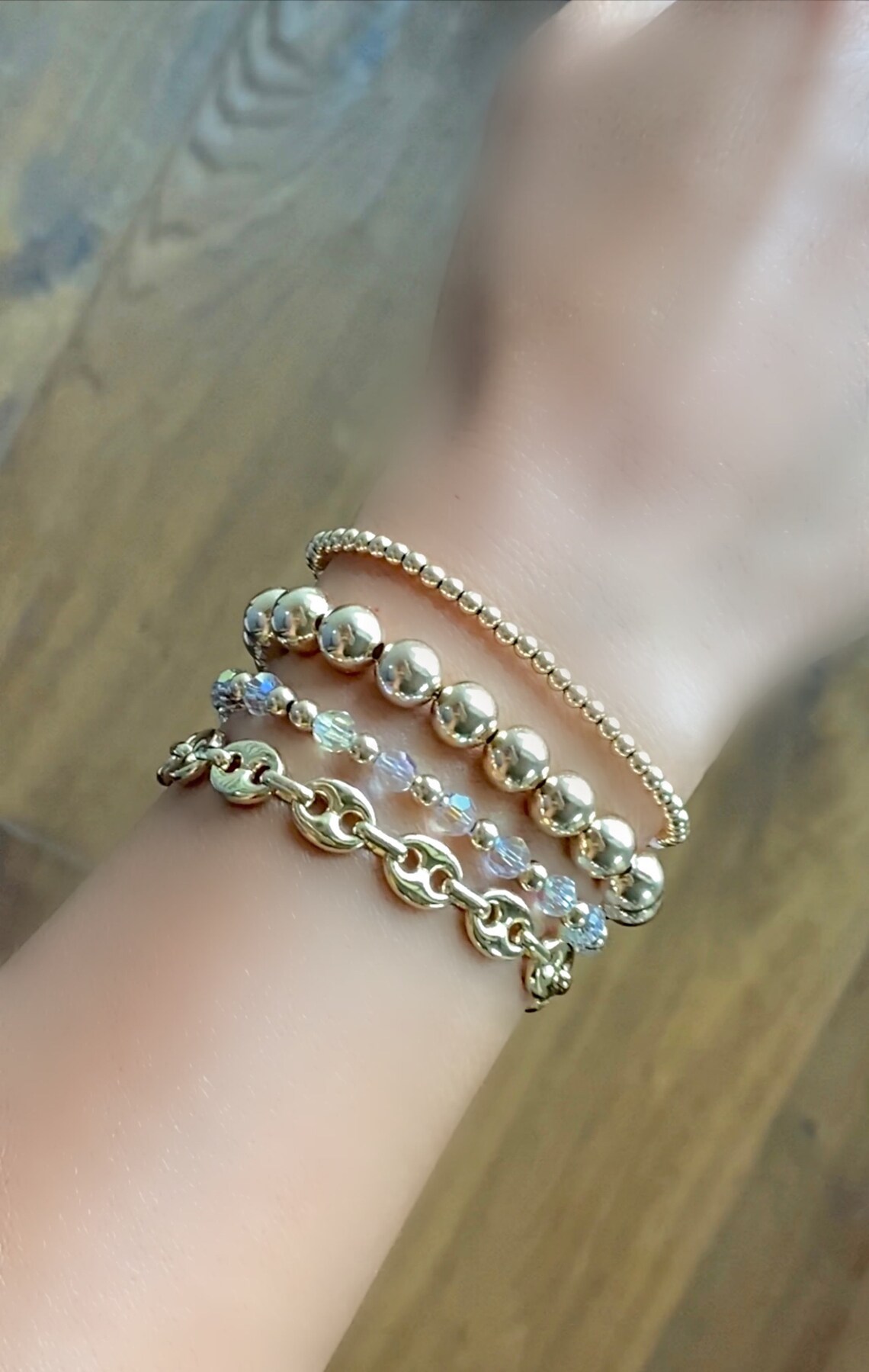 Gold Mariner Link Bracelet Puffed Link Bracelet Large Link Etsy Canada