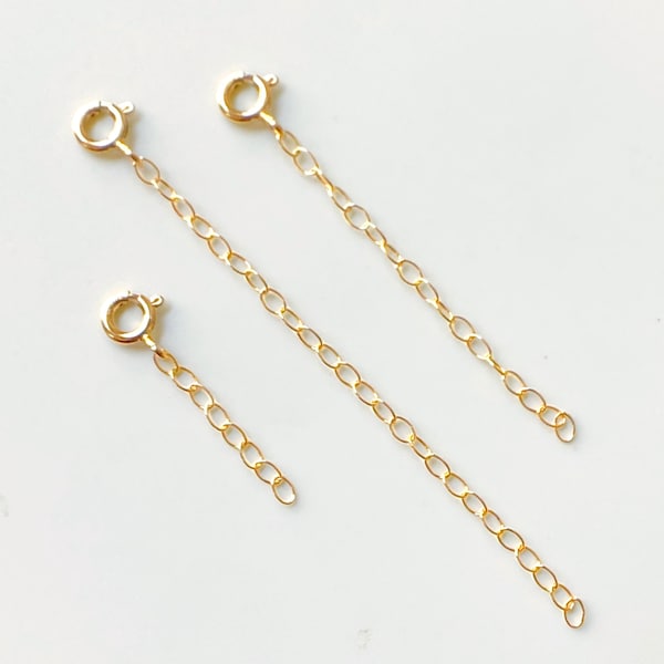 Gold Extender Chain, Necklace Extender, Gold Necklace Extender, Necklace Extender Chain Clasp, 14K Gold Filled Extender Extensions Removable