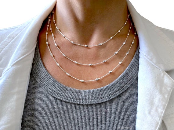 Oval Bead Chain Necklace