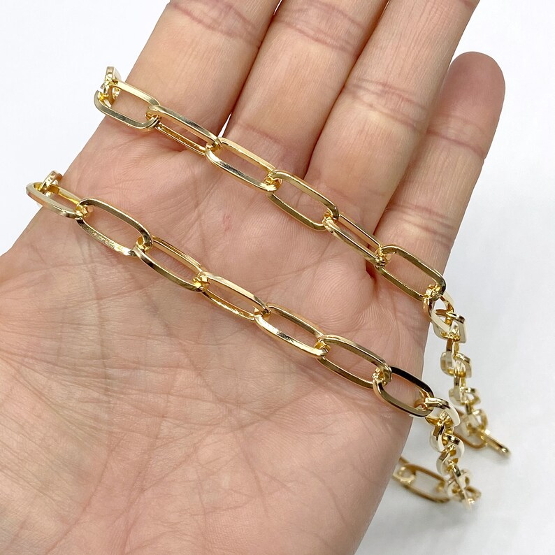 Paperclip Chain Necklace Gold Filled Paperclip Necklace Etsy