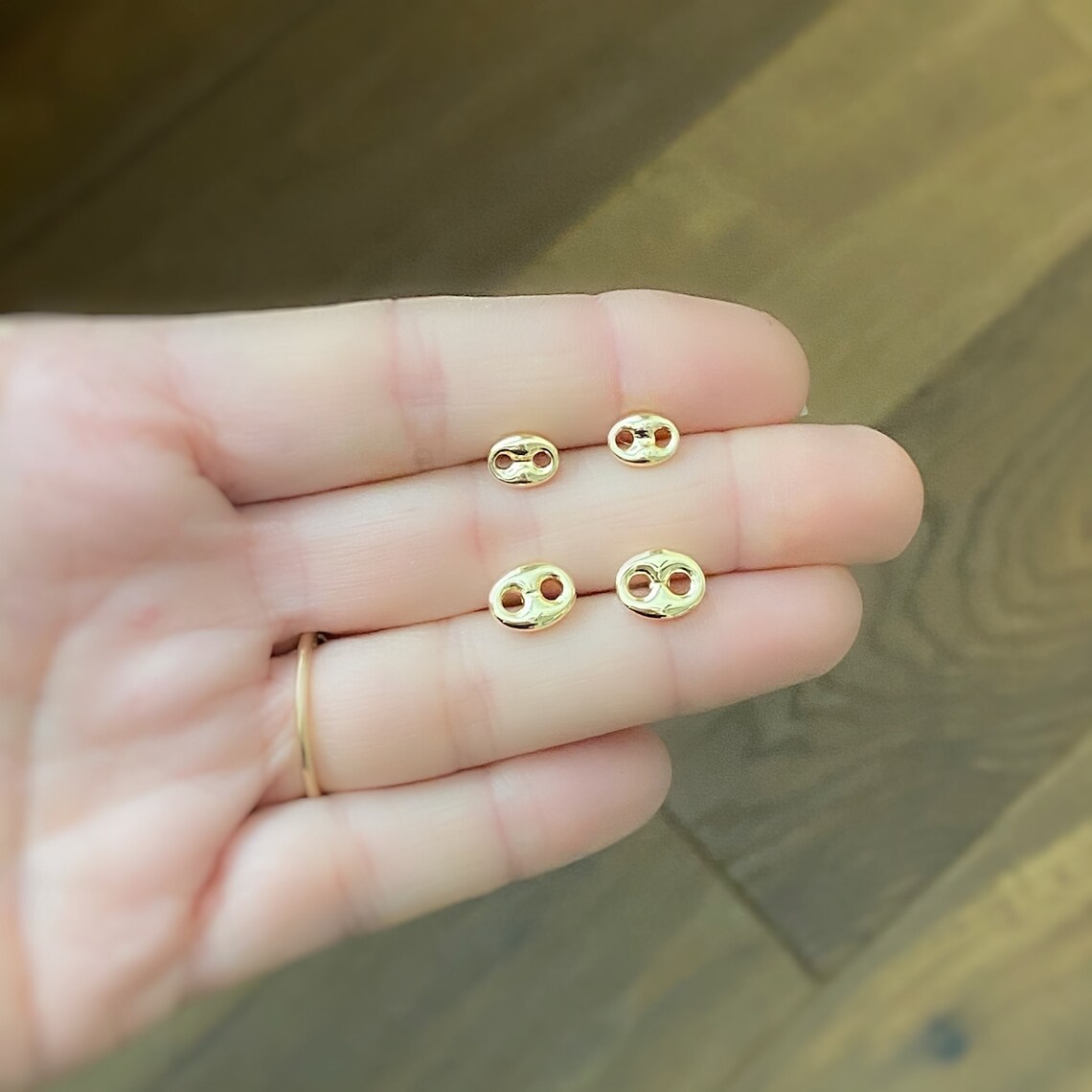 Gucci Mariner Link Earrings Puffed Mariner Studs Gold Filled Etsy