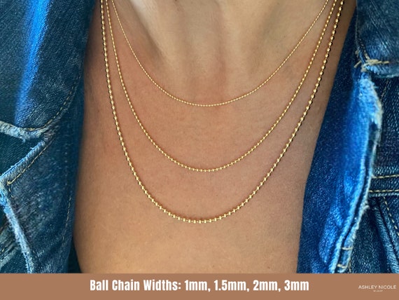 Gold Bead Chain Necklace