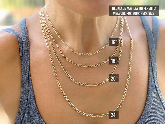 Cuban Gold Chain Necklace Gold Curb 