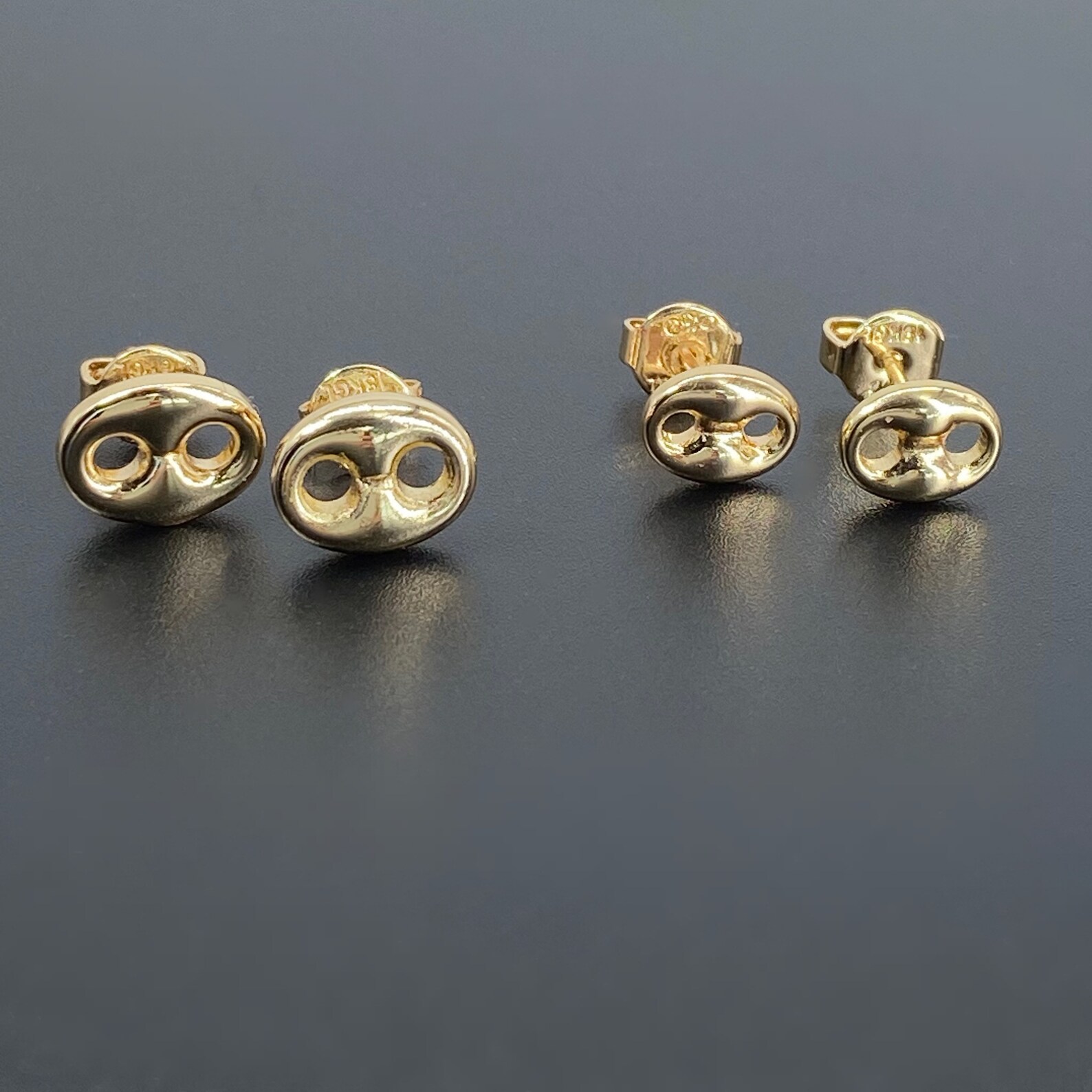 Gucci Mariner Link Earrings Puffed Mariner Studs Gold Filled Etsy