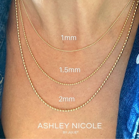 Gold Ball Chain Gold Bead Chain Necklace Gold Ball Necklace - Etsy