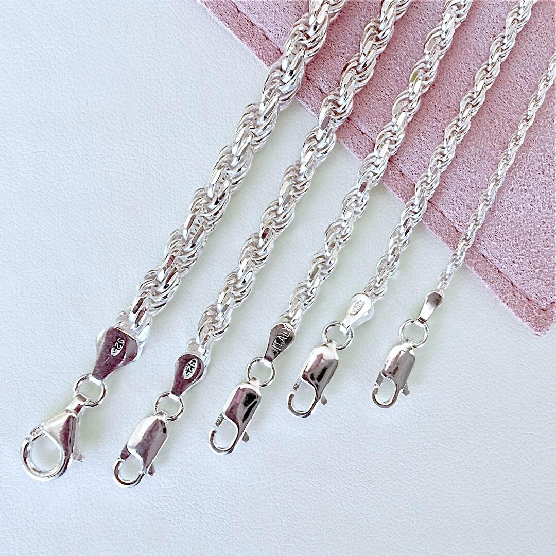 ★送料・関税込★AEKKI★rope chain silver chain bracele.t★ Dsnyu Twisted Rope Chain Necklace Chain Men 0.24CM Stainless