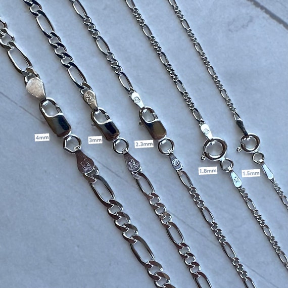 Figaro Chain Necklace 1.5mm Width Sterling Silver Figaro Chain Necklace 1.5mm Width Sterling Silver