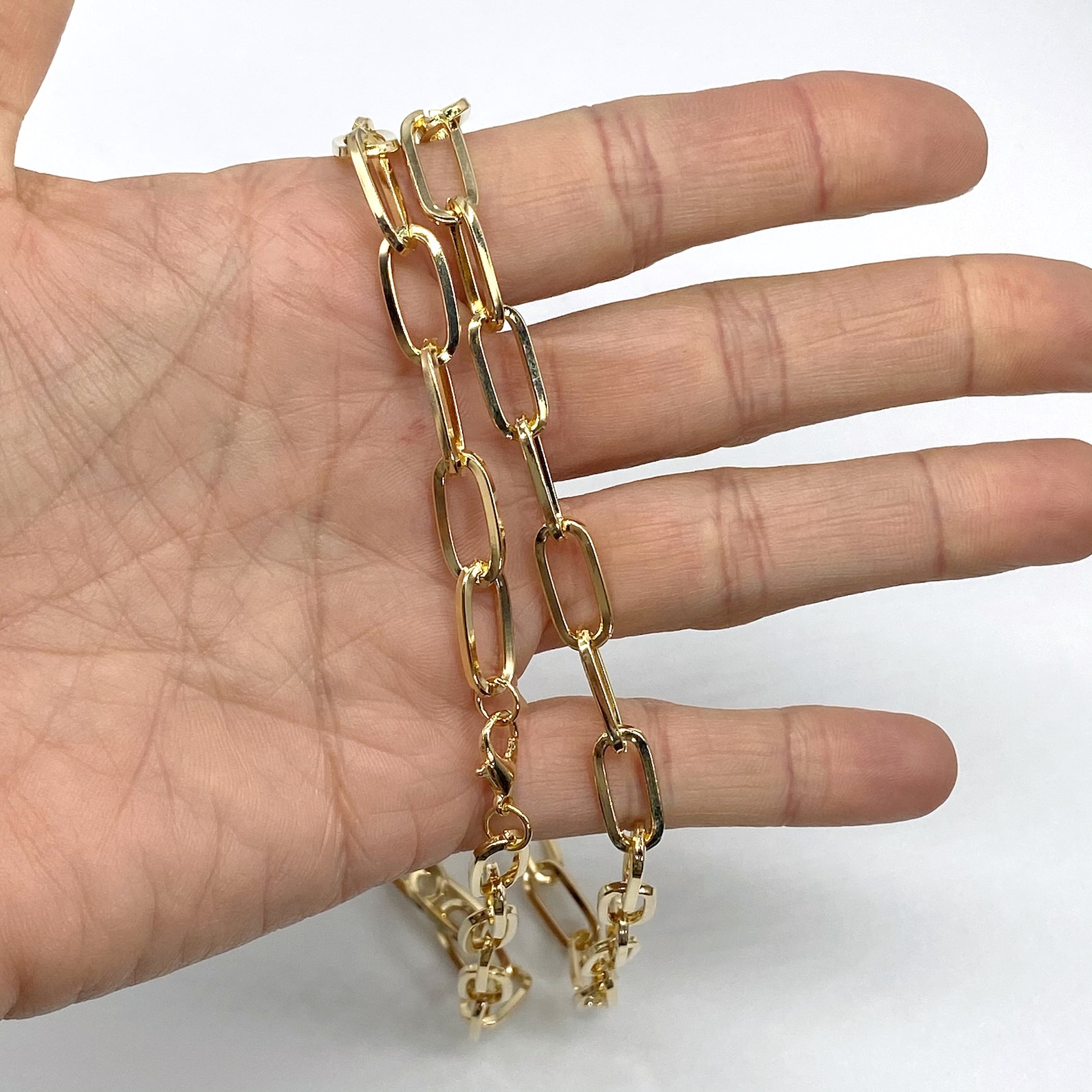 Paperclip Chain Necklace Gold Filled Paperclip Necklace Etsy