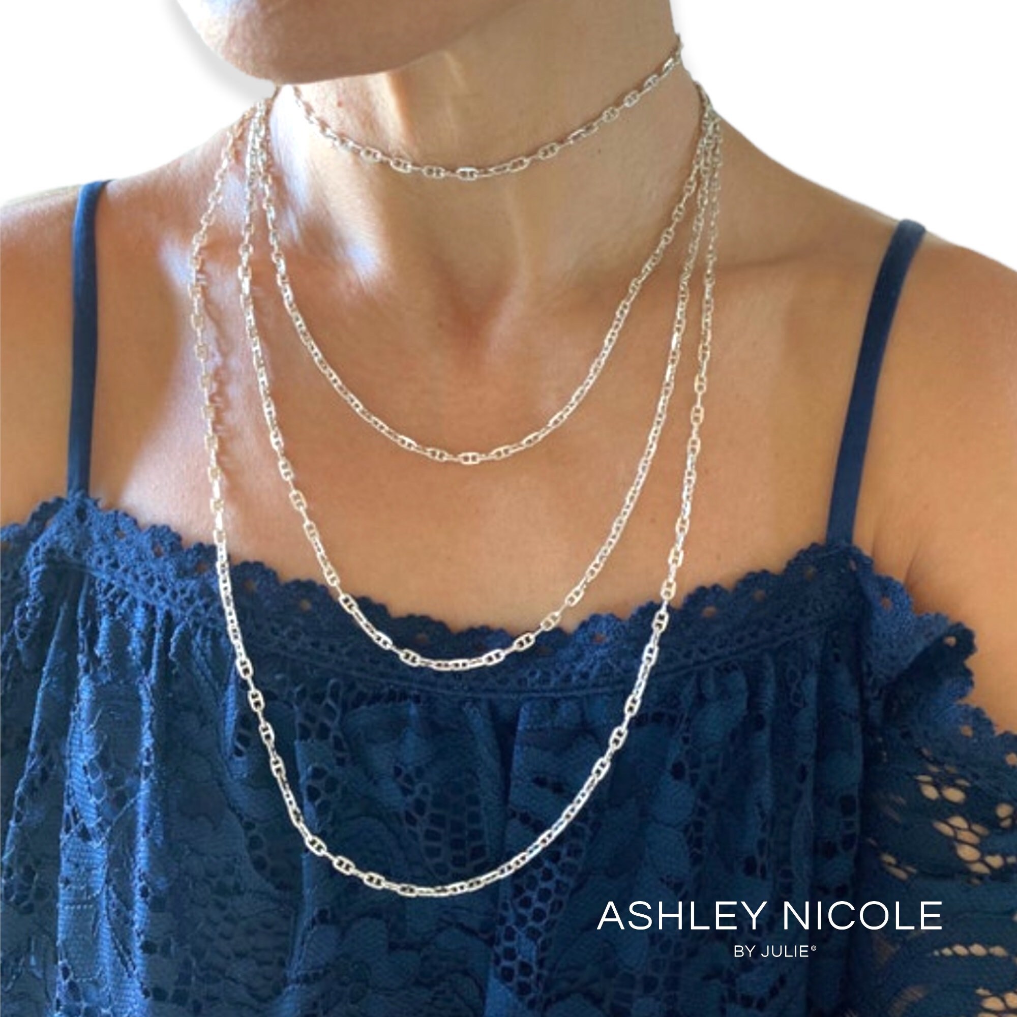 Sterling Silver Mariner Link Necklace 