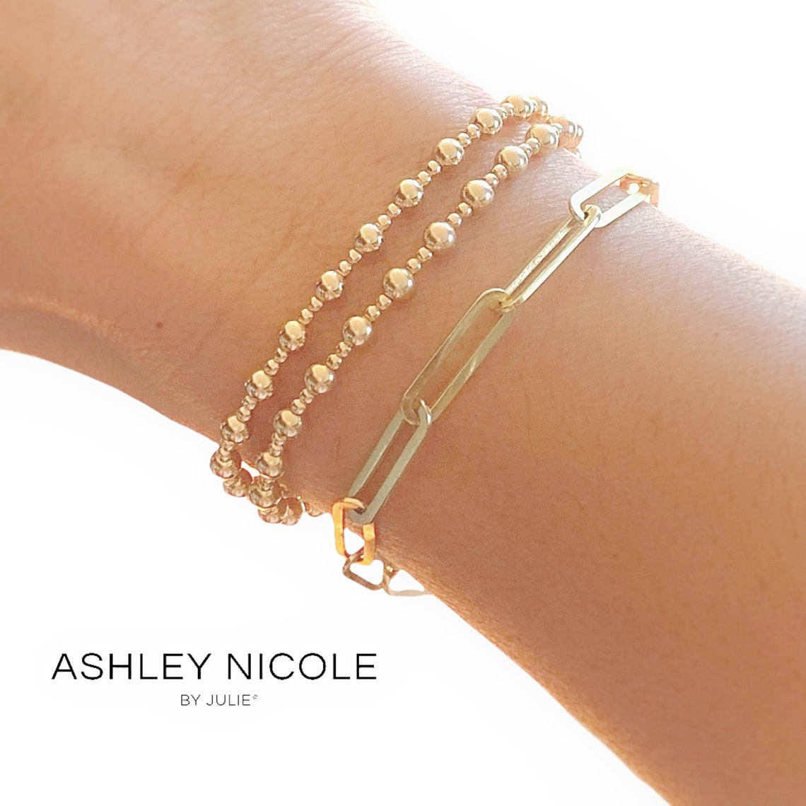 No Tarnish Gold Bead Bracelet for Women Christmas Gift 14K Etsy