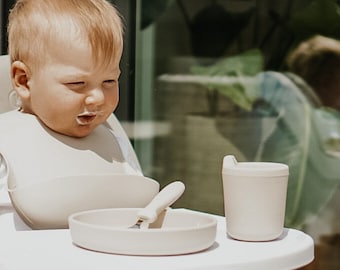 OLGS Trinklernbecher aus Silikon, Kinderbecher mit Deckel und Trinkschnabel, Silikon Becher mit Deckel für Baby und Kleinkind 170ml