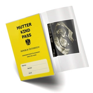 OLGS Mutter-Kind-Pass Hülle Österreich, Mutterkindpasshülle transparent, MuKi, MKP Kunststoff Hülle mit Extrafach, Blanko image 8