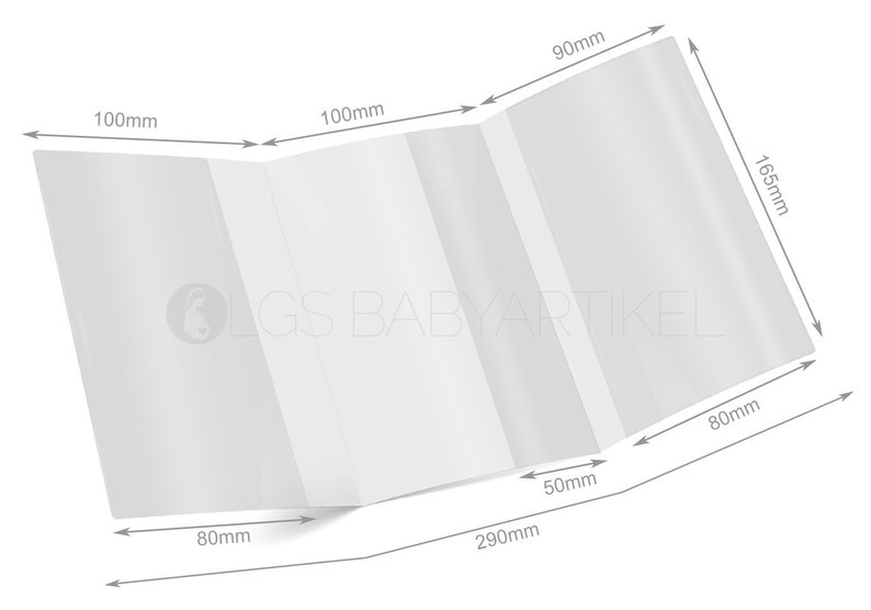 OLGS Mutter-Kind-Pass Hülle Österreich, Mutterkindpasshülle transparent, MuKi, MKP Kunststoff Hülle mit Extrafach, Blanko image 3