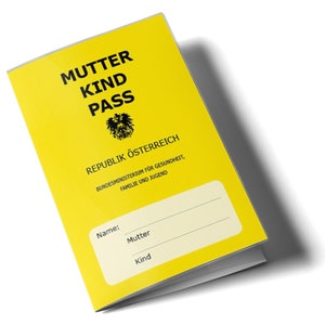 OLGS Mutter-Kind-Pass Hülle Österreich, Mutterkindpasshülle transparent, MuKi, MKP Kunststoff Hülle mit Extrafach, Blanko Bild 5