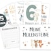 45 Baby Milestone Cards Lino for Boy & Girl Milestone cards + Gift Box Gift Idea for Birth, Baptism / Baby Shower / Animals, German 