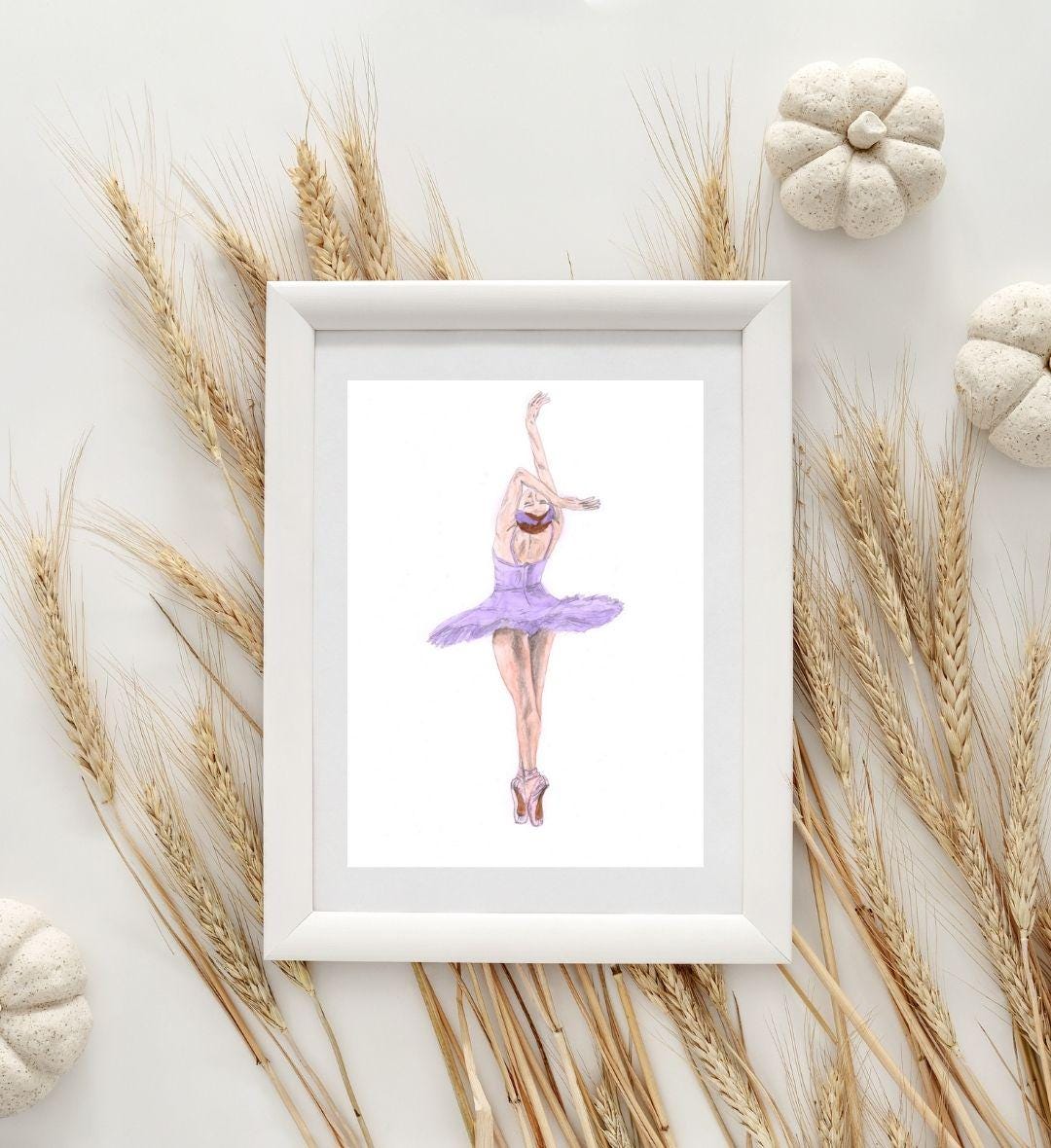 Swan Lake Ballerina Art Print: From Original Watercolour Ballet ...