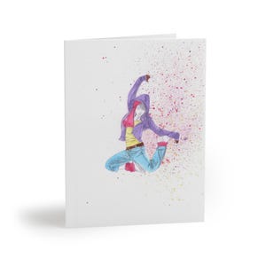 HipHop Dancer Art Card - Blank Inside - With Envelope