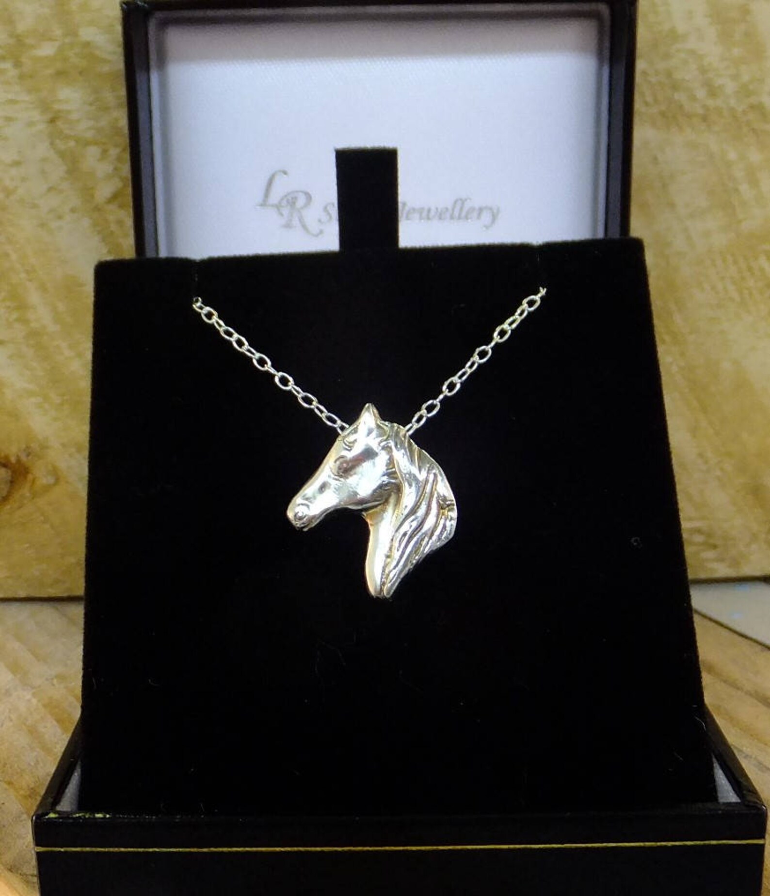 Horse Head Necklace Animal Jewelry Equestrian Necklace Etsy