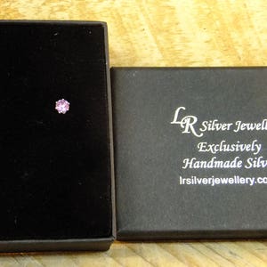 June birthstone, June studs, Alexandrite studs,Purple pink crystal,birthstone earrings,gemstone earrings,silver jewelry, silver stud image 8