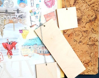 Baltische Birke Lesezeichen leere Handwerk liefert für diy Lesezeichen, perfekt für Holzverbrennung, Servietten, Malerei, diy Geschenk machen
