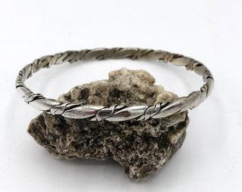 Vintage Taxco Mexico 925 Sterling Twisted Bangle Bracelet