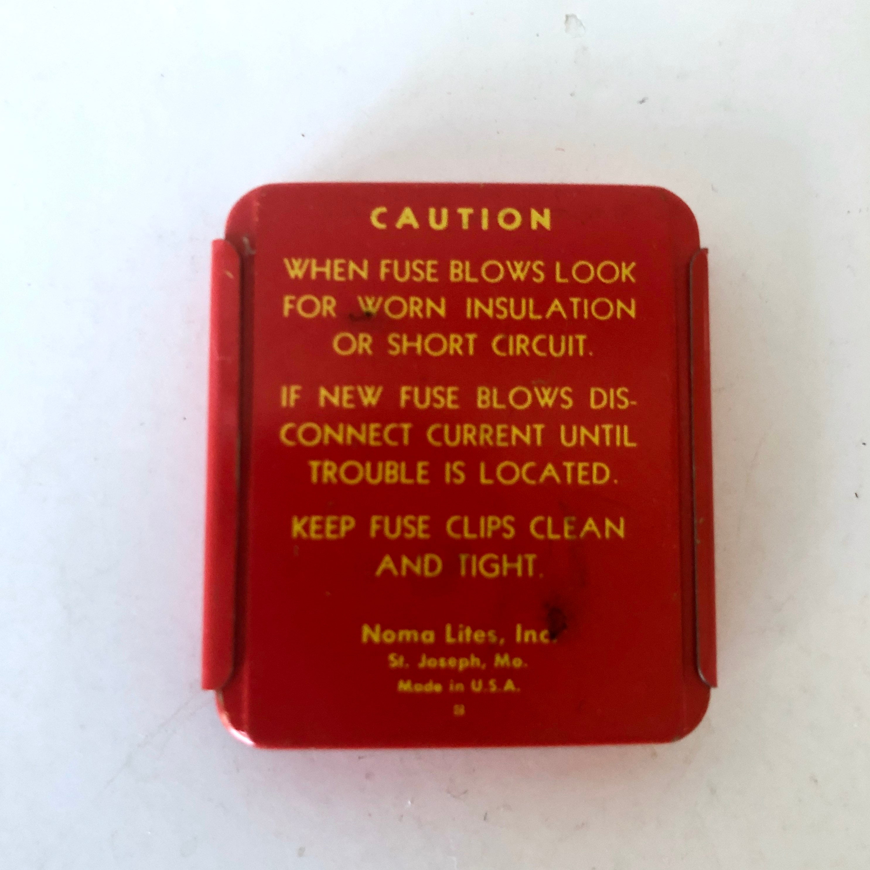 Vintage Red Tin of Noma Safety Fuses For String Christmas Etsy
