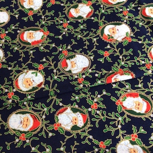 Vintage santa print fabric