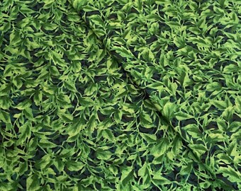 M’Liss’s Garden green leaf print