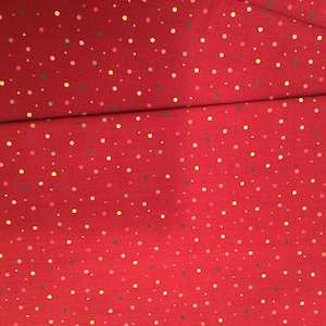 Multi colored polka dot print fabric