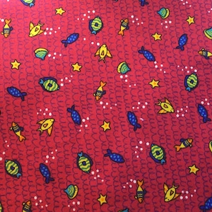 Vintage fish print fabric