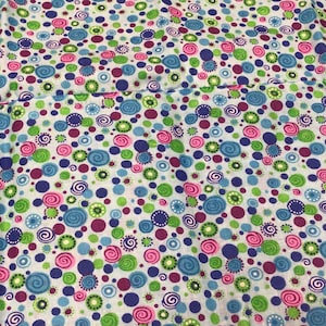 Blue polka dot fabric
