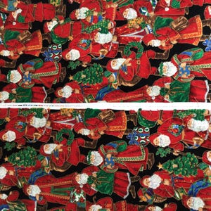 Vintage Cranston Santa print fabric