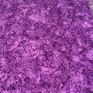 Vintage Fabric Traditions purple tonal floral fabric