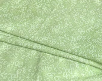 Green tonal fabric traditions leaf and flower print