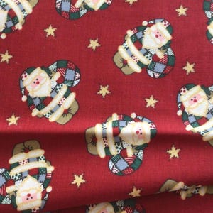 Vintage Santa patchwork fabric
