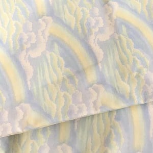 Vintage cloud and rainbow print