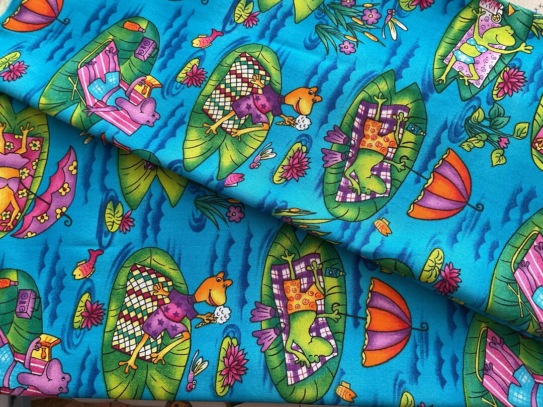 Vintage Frogs Fabric - Etsy