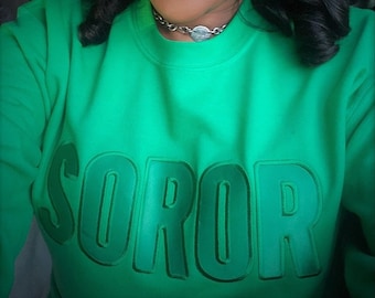 Embroidered SOROR Sweatshirt and Long Sleeve Teee