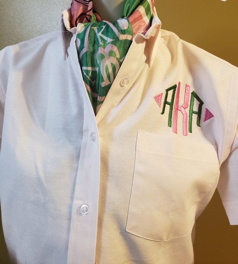 Soft Pink Button Down Embroidered Shirt Etsy