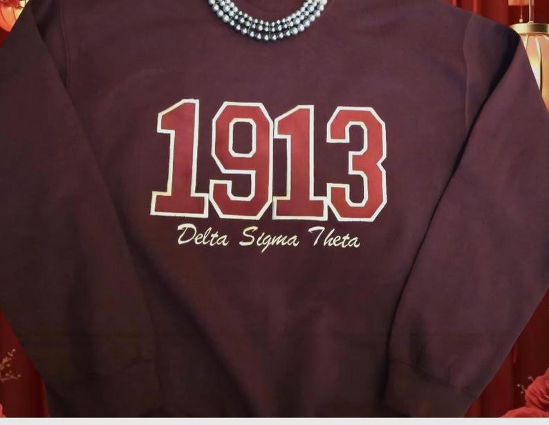 Embroidered Delta 1913 Sweatshirt - Etsy